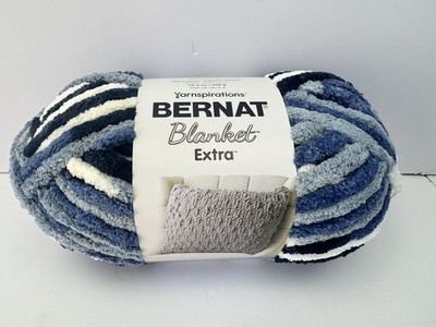 Bernat Baby Blanket Yarn Blue Faded Blues EXTRA 10.5 oz Skein 97 yds Polyester
