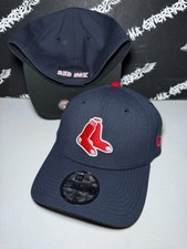 NWT New Era 39Thirty Boston Red Sox Navy Blue Team Logo Flex Fit Hat MENS