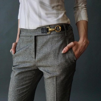 Gucci by Tom Ford Horsebit Detail Flared Trousers | eBay