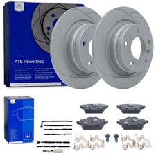 ATE PowerDisc BREMSSCHEIBEN 296mm + BELÄGE HINTEN passend für BMW 1er E81 E87