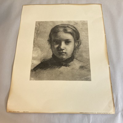 Edgar Degas Vintage Print ''Giovanna Bellelli'' 1960's Penn Prints, NY