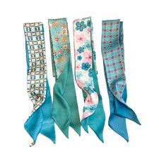 4 Pack Purse Scarf for Bags Silk Head Scarf for Hair Handbag Women Scarfs Ban...