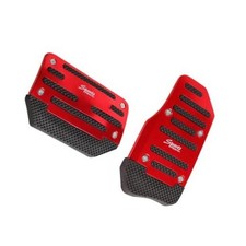 Car Non-slip Pedal Pads, Sports Style Thickened Brake  Accelerator 2 PCS Red