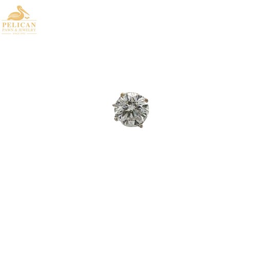 10K Gold Single Round Diamond Solitaire Stud Earring .6TCW (MML) (PSH037688)