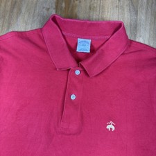 Brooks Brothers Slim Fit Short Sleeve Performance Polo Shirt Men's L Red Casual