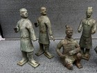 VINTAGE SET OF 6 TANG DYNASTY STYLE CHINESE SOLDIERS WAR HORSES BRONZE REPLICA — photo 4