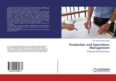 Production and Operations Management Production Planning Control Ogbo Buch 2019