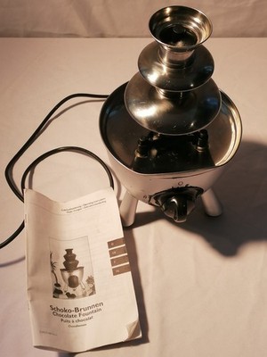 Schokobrunnen PMX 2502 60W Schoko Fondue Chocolate Fountain Edelstahl 16x17x31cm