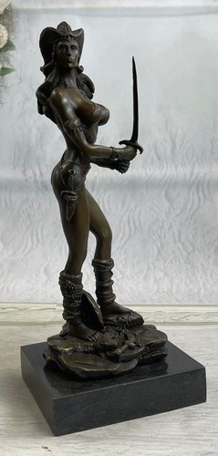 Bronze Skulptur Statue signiert Original Vitaleh sexy Amazonas Kriegerin NR - Bild 1 von 7
