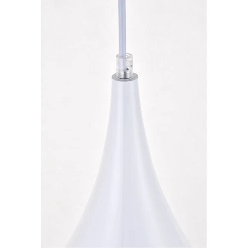 Living District LDPD2001WH Nora 1 Light 6 inch White Pendant Ceiling Light - Picture 5 of 8