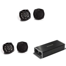 Kicker Marine KPX300.4 Powersports  Motorcycle Amp  2 5.25" Speakers 2 O...