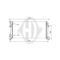 Diederichs KüHler WasserküHler MotorküHler Aluminium FüR VW Golf VII 5G1 BE1 BA5