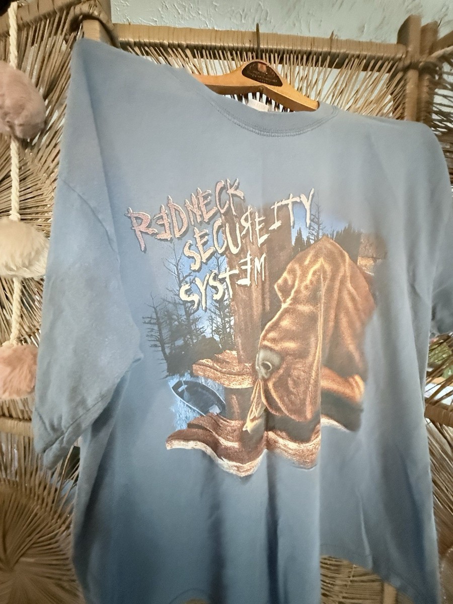 Vintage Redneck Security System Hound Dog On Porch Tee Xl View 6