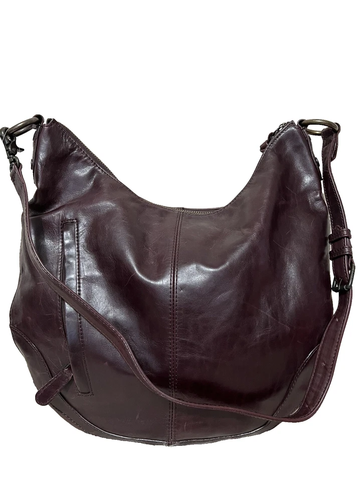 Frye Melissa Scoop Hobo Merlot Color Bolso Grande Hobo Borgoña Bolso B000558 Foto 4 de 4