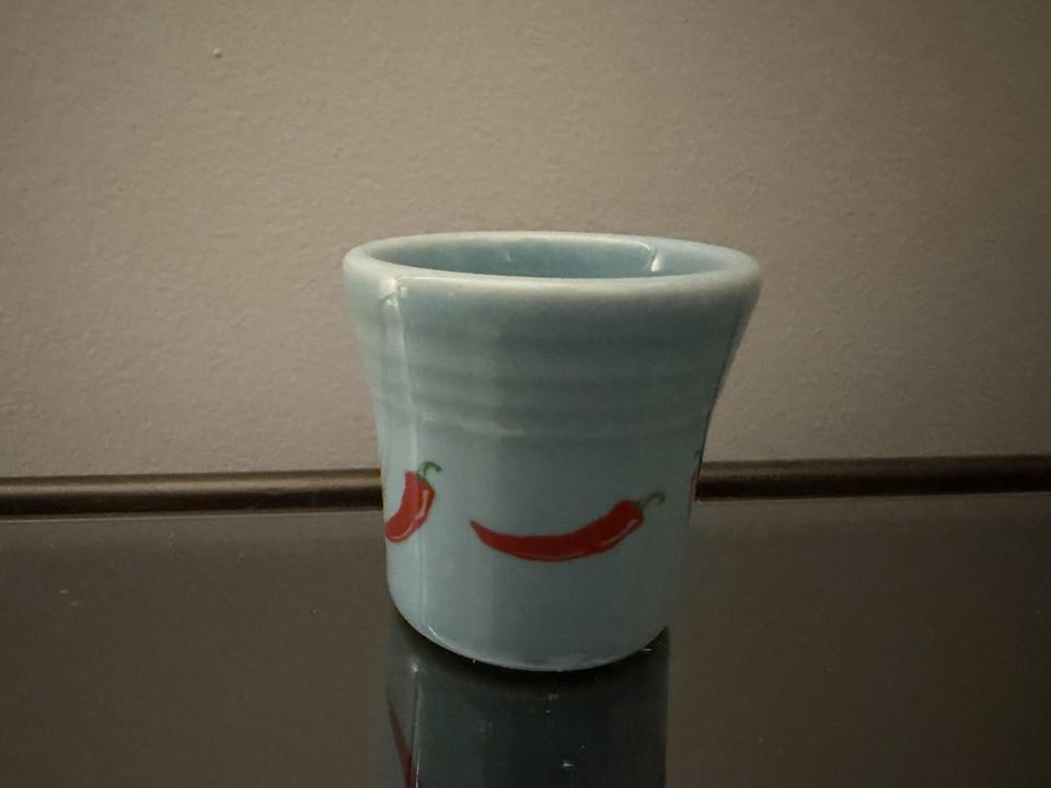 Fiesta ®️ SKY Blue HLCCA Chili Pepper Shot Glass Exclusive Sold Out | eBay