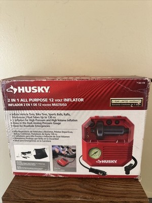 Husky 2 In 1 All Purpose 12 Volt Inflator