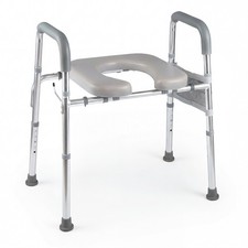 Raised Toilet Seat with Handles Height & Width Adjustable Elevated Toilet Seat