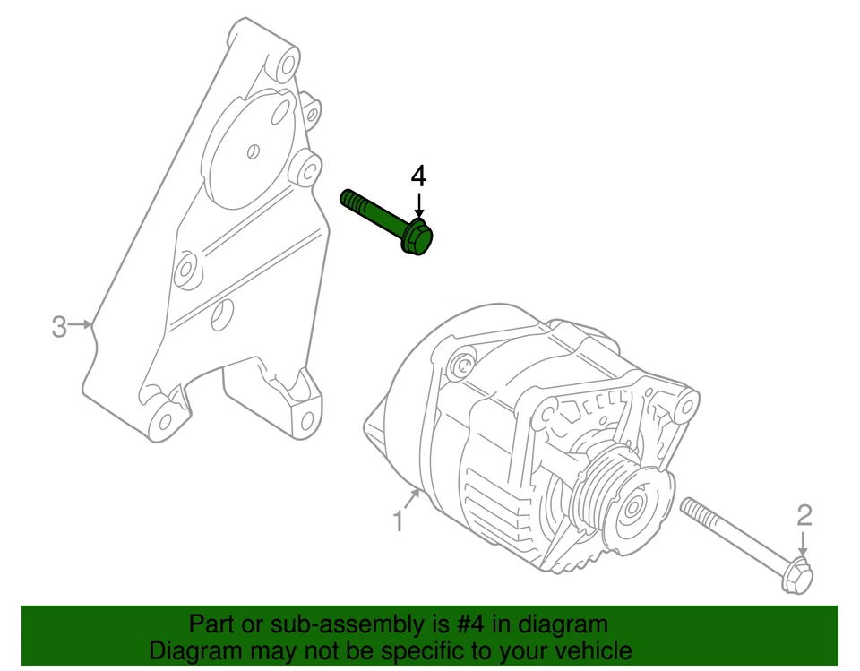 Parafuso de suporte de montagem Land-Rover genuíno FB110201L - Imagem 2 de 2