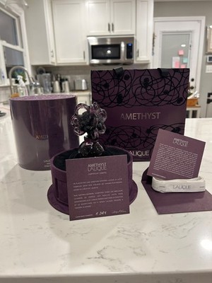 Amethyst Lalique Crystal Perfume with Full Packaging & Certificate of Origin