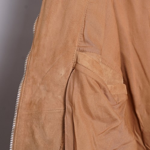 ALL SAINTS Chaqueta de Cuero Gamuza 2XL EXTRA GRANDE Beige Tostado Para Hombres XXL Bombardero CONJUNTO - Imagen 14 de 21