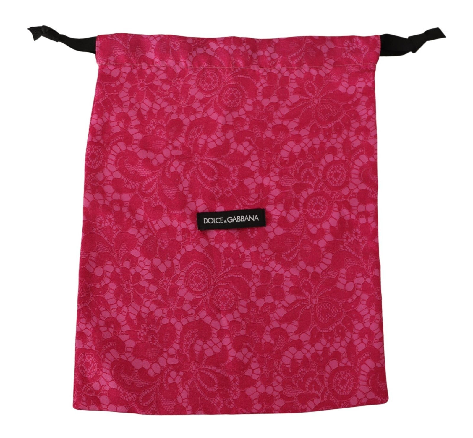 DOLCE - GABBANA Сумка-пылесборник Розовая кружевная сумка для обуви на шнурке с цветочным принтом 33см x 26см 4590₽