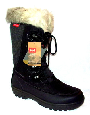 NIB HELLY HANSEN WOMEN'S GARIBALDI VL WATERPROOF BLACK/CHARCOAL WINTER BOOTS 9 M