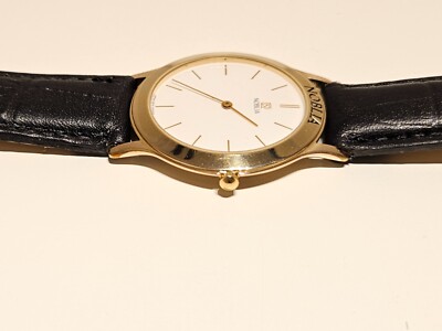 VINTAGE RARE LUXURY GOLD PLATED MEN'S JAPAN QUARTZ WATCH 