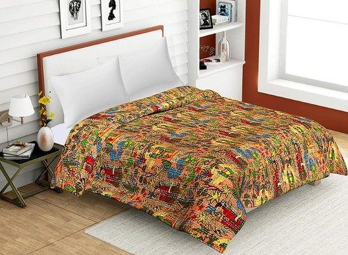 Nuevo Lote de manta Kantha edredón indio estampado Farida algodón colcha ropa de cama - Imagen 10 de 57