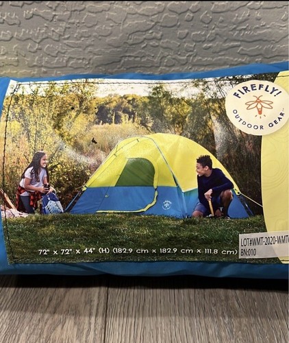 Firefly! Outdoor Gear Youth 2-Person Dome Camping Tent - Blue/Green Color NEW! - Picture 2 of 6