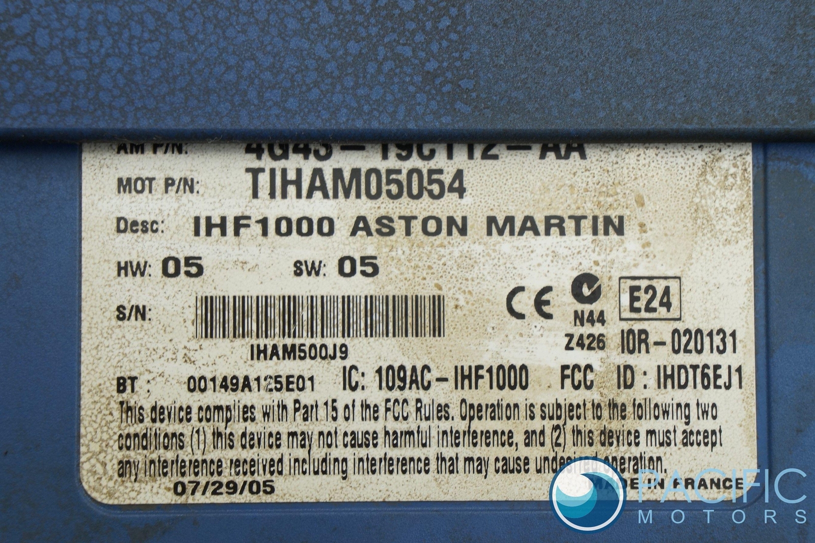 Bluetooth Communication Module ECU ECM 4G43-19C112-AA OEM Aston Martin DB9 2006