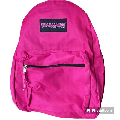 NWOT Trailmaker Classic Pink Lightweight Backpack School Plane Travel Hike