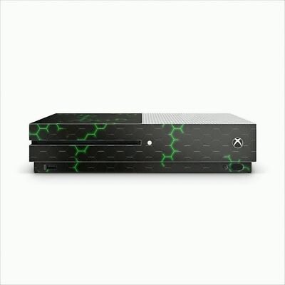 GW78c7 XBOX ONE S Skin - Design Aufkleber Nano Tech Green Bla XBOX-One Neu & OVP