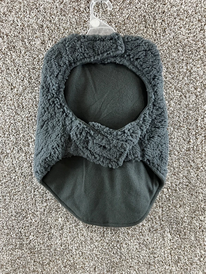 Sudadera con capucha Sherpa gris talla L para perro con orejas camisa ropa de exterior para mascotas cálida mascota Foto 3 de 4