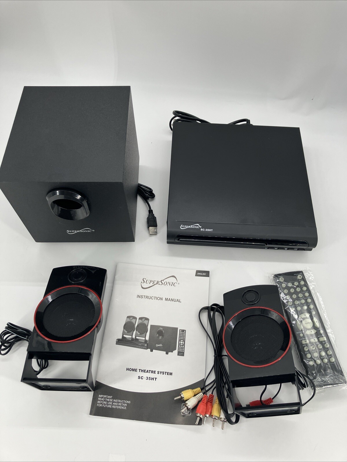 Supersonic SC-35HT Channel DVD Home Theater System, DVD/CD/VCD