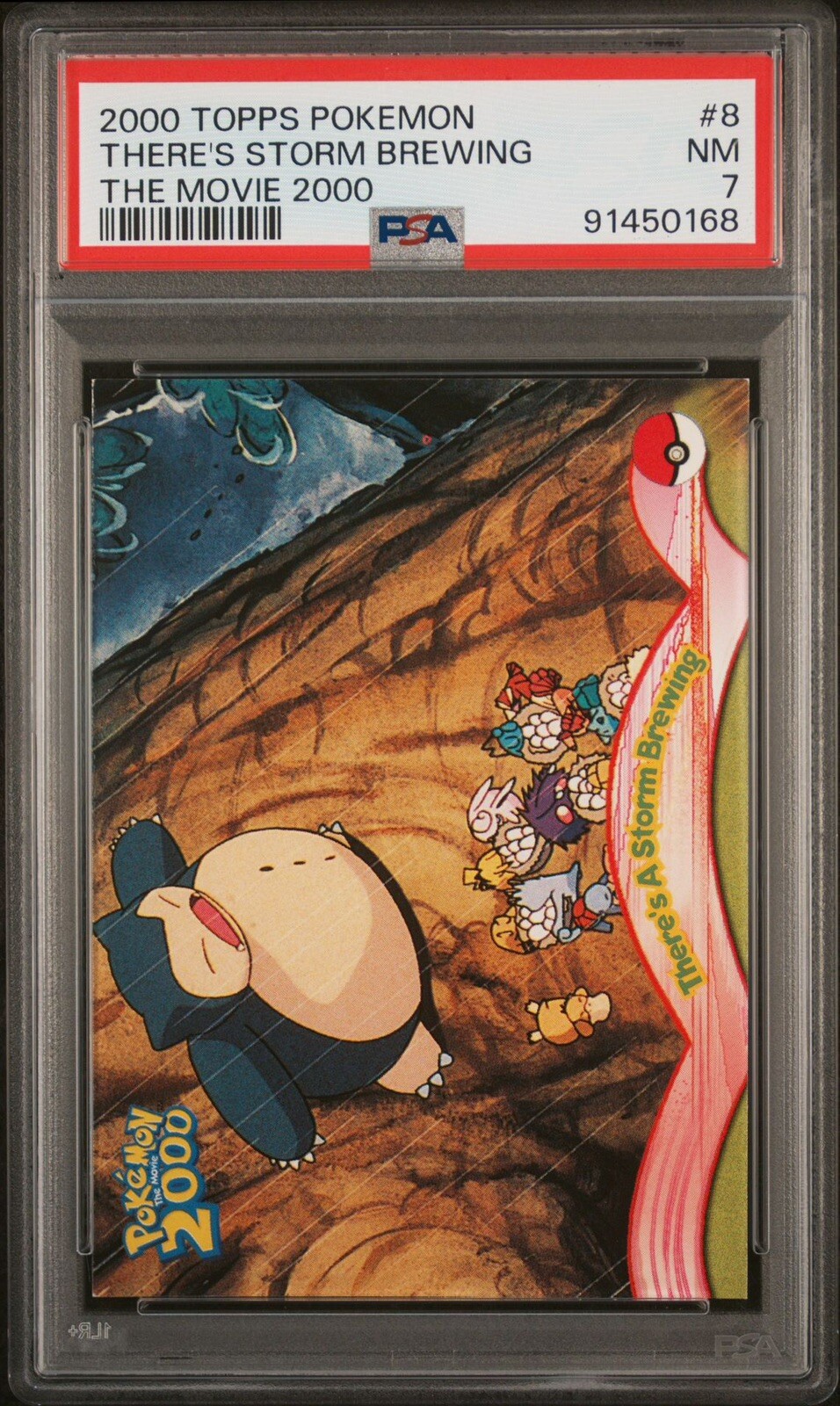 Topps Pokemon The Movie 2000 There's A Storm Brewing #8 PSA 7