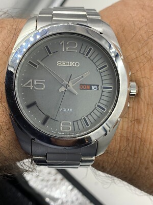 Seiko watch Solar V158-0AK0 Men's Stainless steel Good condition