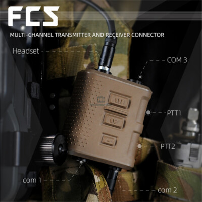 US Stock FCS V60 PTT Tactical Military Multi Channel PTT For Prc