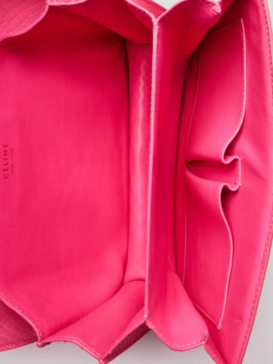 Celine Pink Python Medium Classic Box Flap Bag - image 9