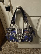 Cowgirl Trends Women's Western Handbag Purse W/Rhinestones Purple