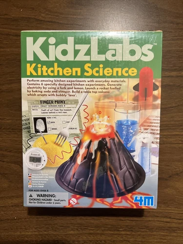 KidzLabs Kitchen Science Experiment Kit Volcano Rocket Electricity Candy NEW