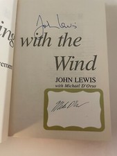 John Lewis w/ M. D’Orso: Walking with the Wind, 1st HB w/DJ; signed 2x (tippedin