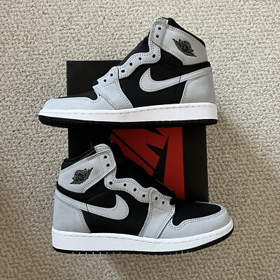 Nike Air Jordan 1 High Shadow Grey Gray - New GS Size 4.5y - Ships ASAP