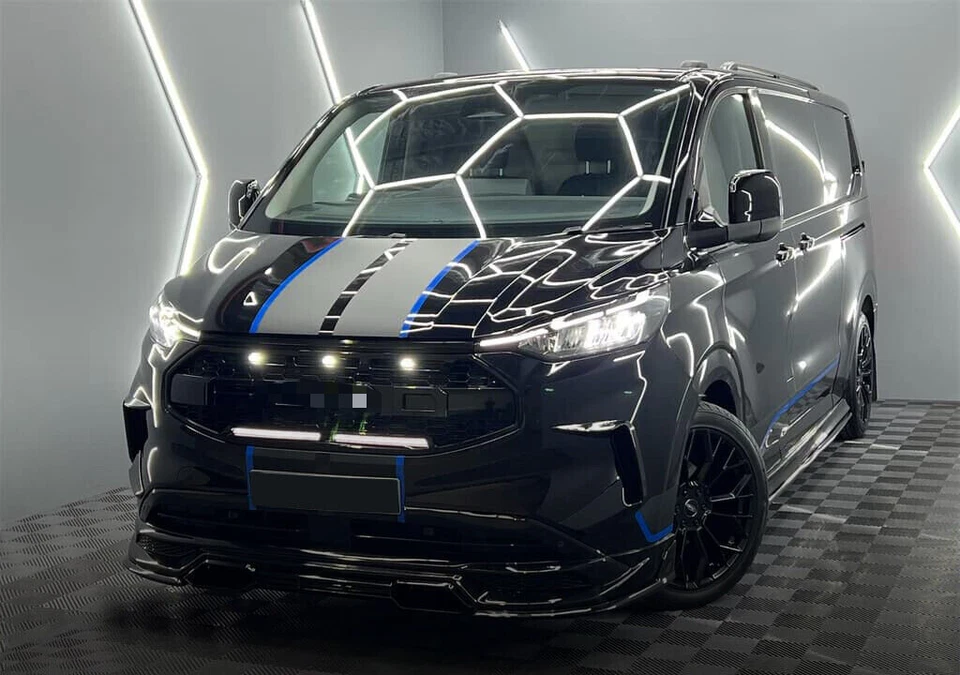 Par Ford Transit Custom 2024+ Grill Raptor avec LEDs&running light nero lucido - Photo 3/4