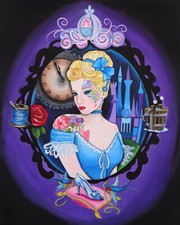 Tout Neuf Noir Marché Art Company Cendrillon Toile Giclée Prints Fabriqué En USA