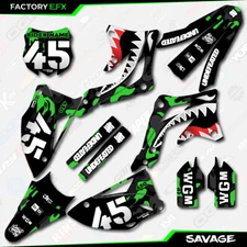 Black & Green Savage Camo Graphics Kit fits 12-15 Kawasaki KXF450 KX450F  Decals