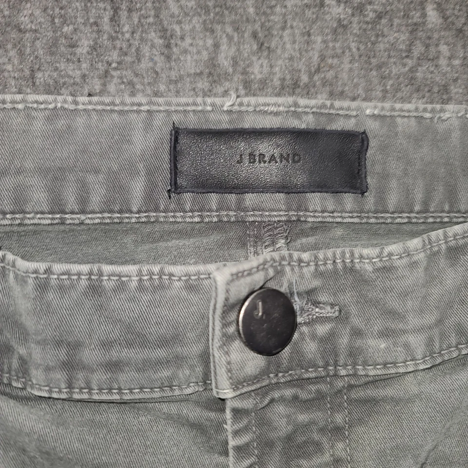 J Brand Kane Straight Jeans Mens 38x32.5 Gray Denim USA Made Thrashed Asphalt - Image 2 of 4