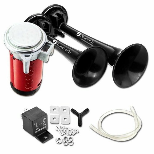 Zona Tech Bocina de aire dual trompeta camión fuerte 12v Compresor de Kit  de coche de tren 115DB | eBay