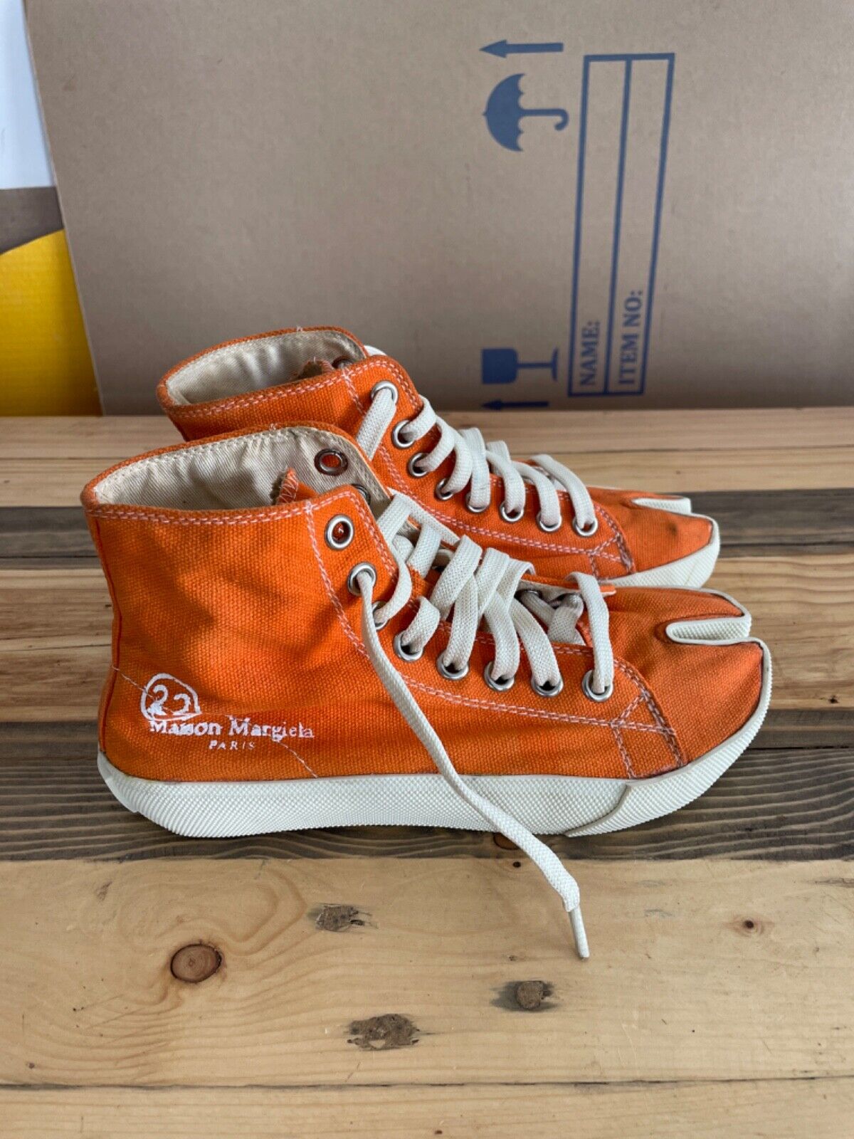 Maison Margiela Tabi sneakers Size 35EU Orange | eBay