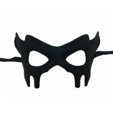 Men Super Hero Costume Halloween Venetian Masquerade Mask - Black