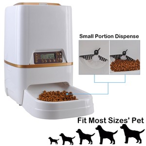 Automatic Pets Food Dispenser Dog Cat Feeder Programmable Voice